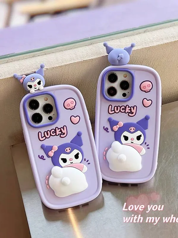 قاب گوشی آیفون Kuromi Lucky باسن پروتزی