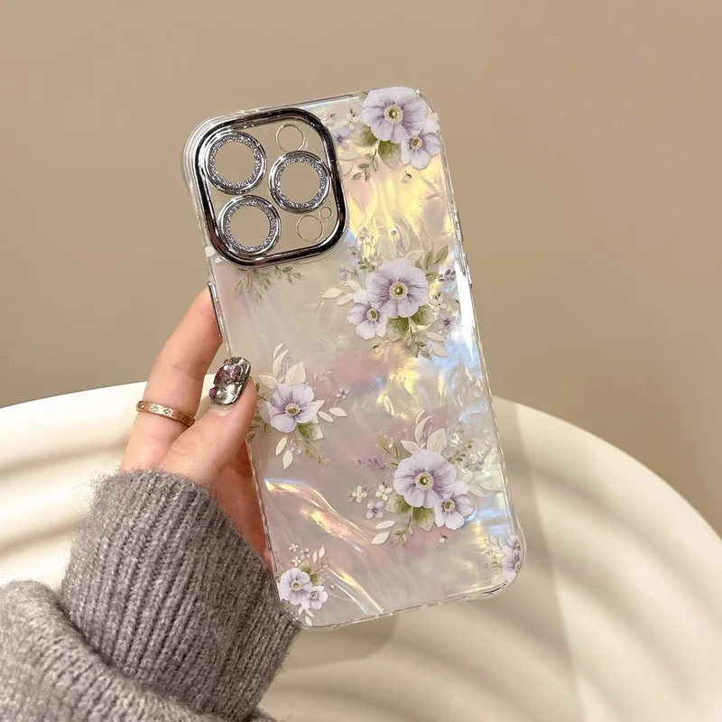 قاب موبایل آیفون گل نرگس صدفی