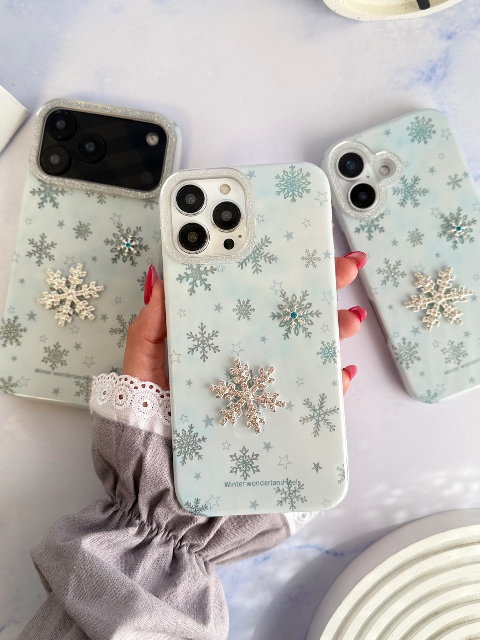 قاب گوشی آیفون برف و ستاره