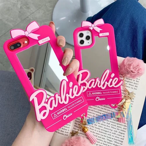 قاب گوشی آینه ای باربی Barbie آیفون