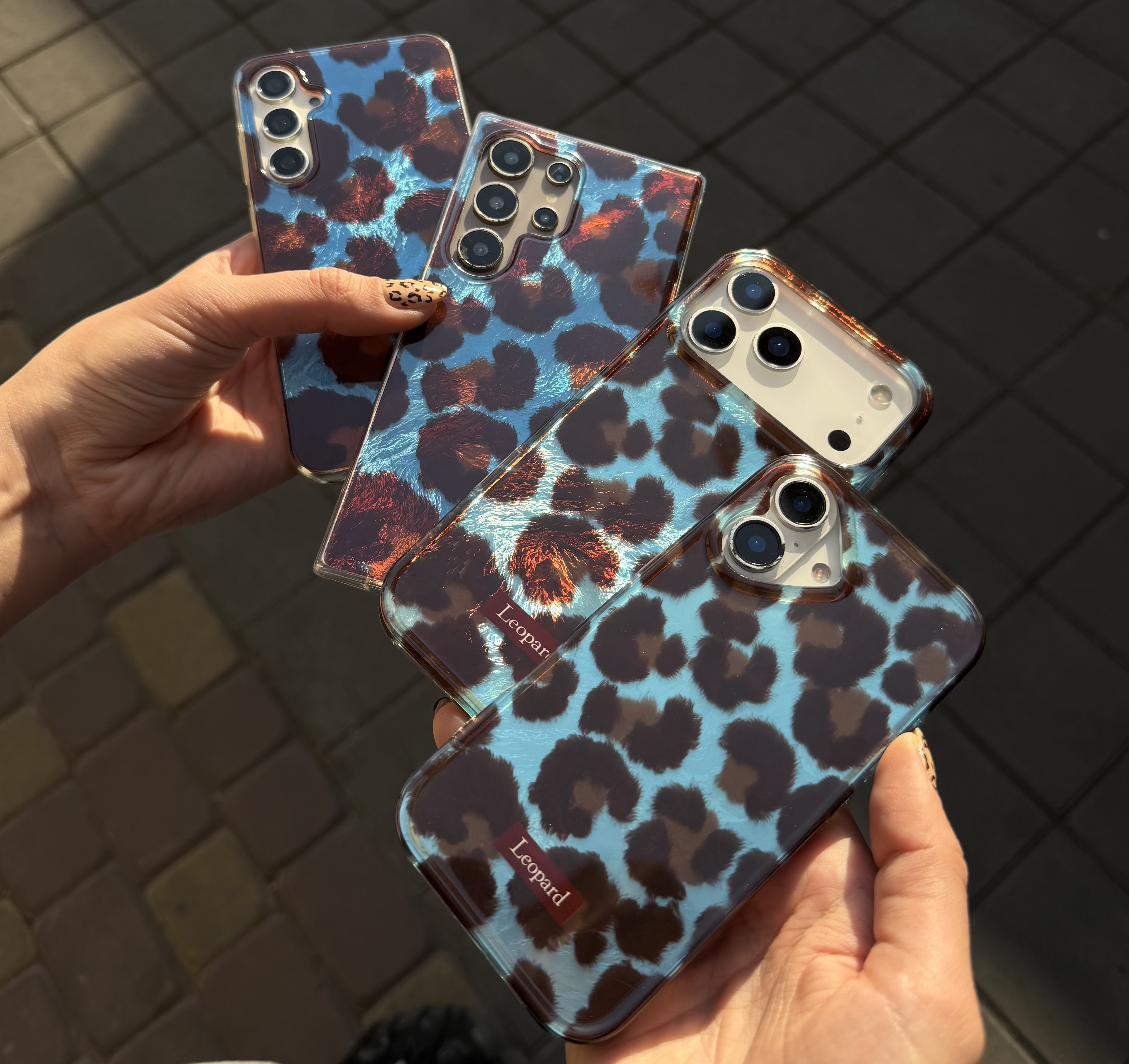 کاور گوشی سامسونگ leopard blue