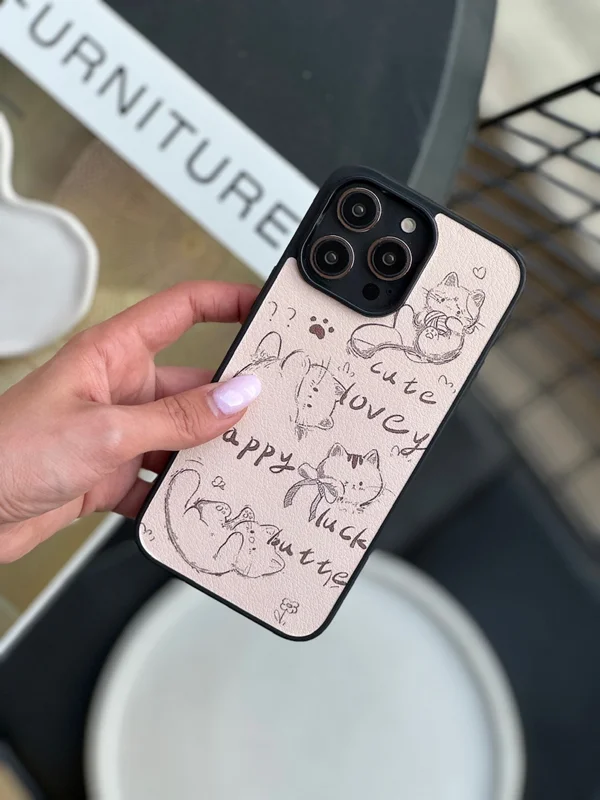 قاب موبایل آیفون Graphite Cute Cat