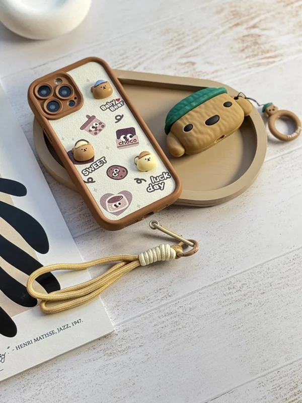 قاب گوشی آیفون Choco Bear با آویز