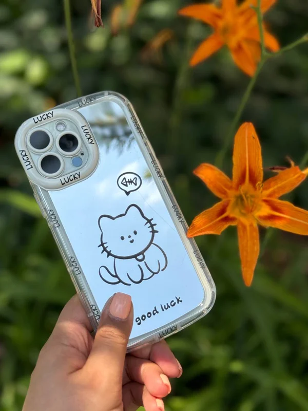 قاب گوشی آیفون آیینه ایی گربه