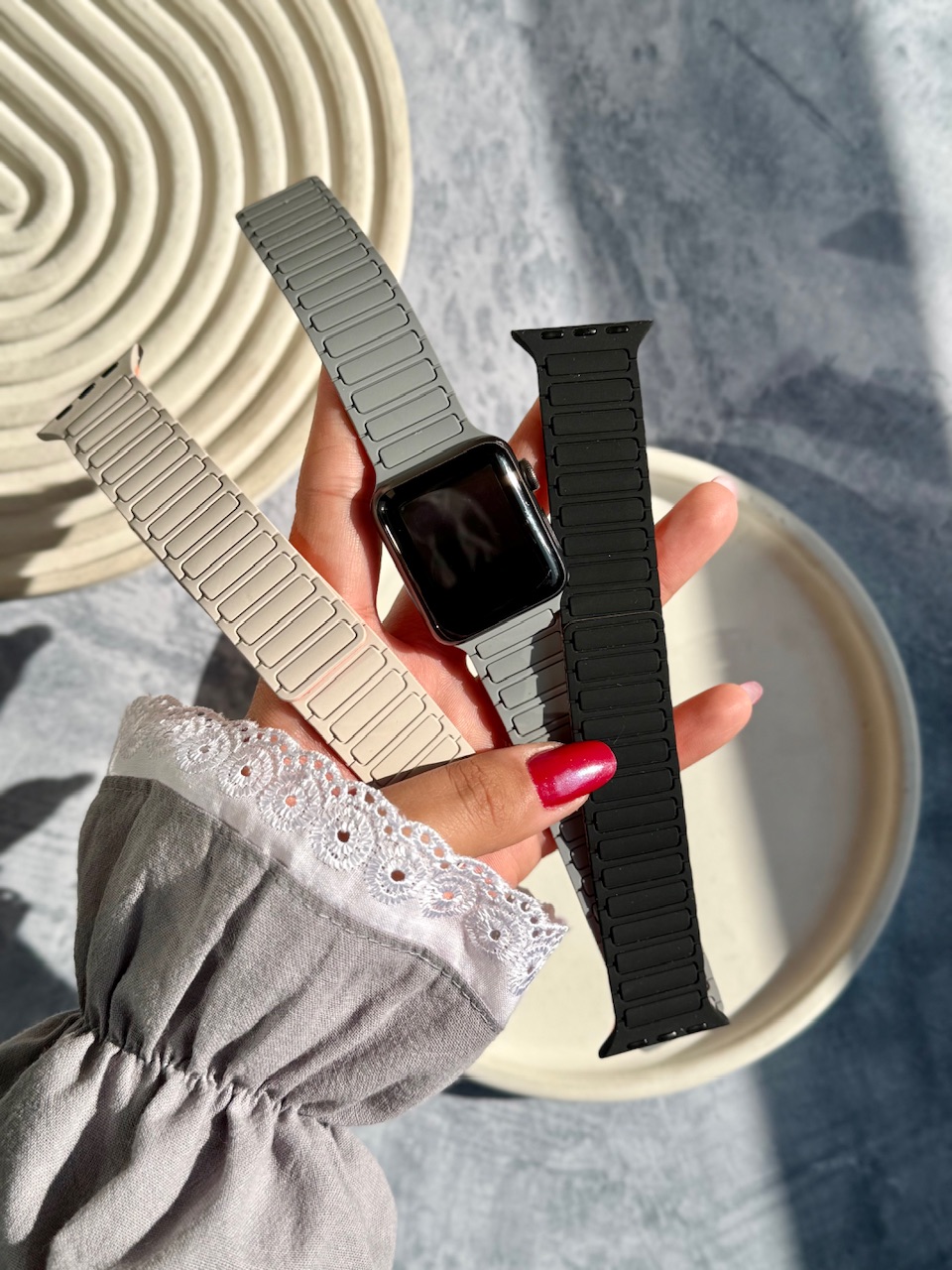 بند اپل واچ سیلیکون لینک مگنتی