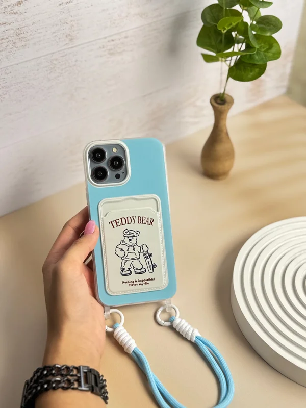 قاب گوشی سامسونگ Teddy Bear اسکیتی جاکارتی دار