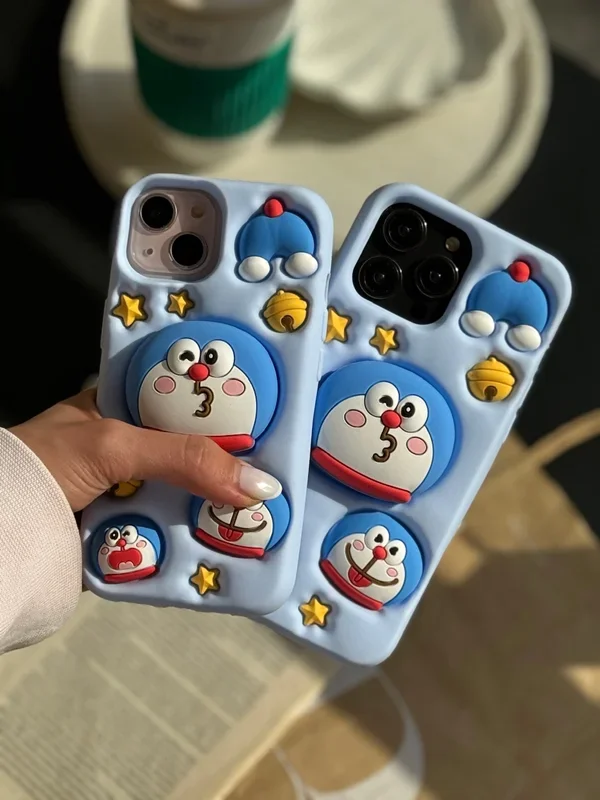 قاب موبایل آیفون Doraemon Cat سیلیکونی