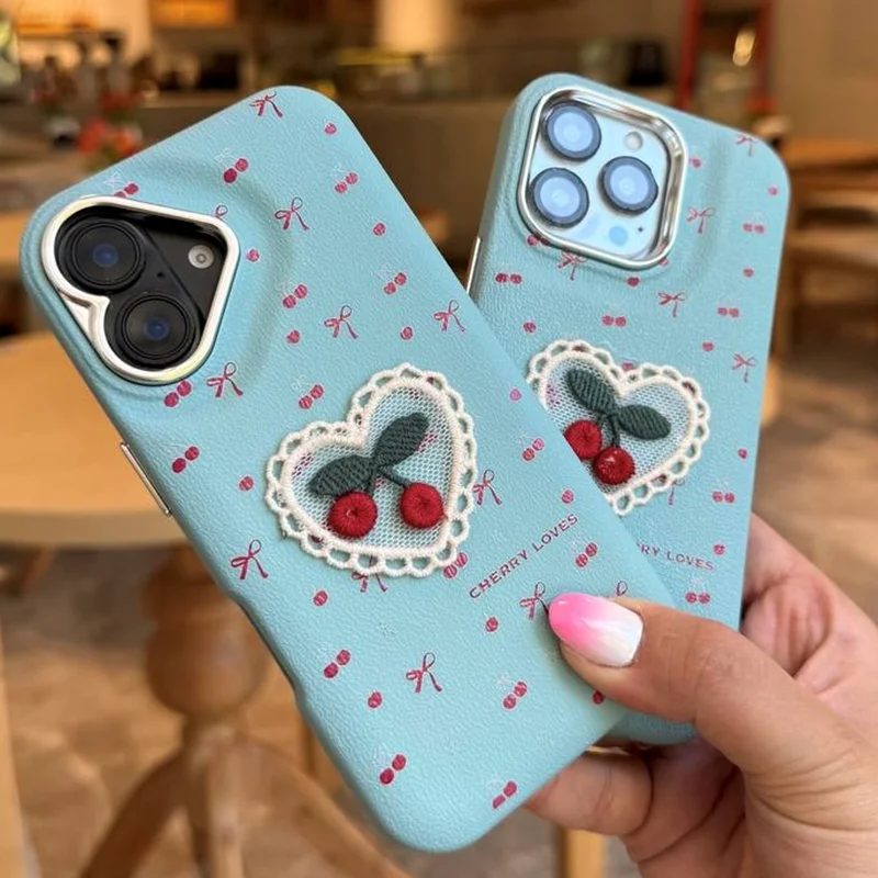 کاور گوشی آیفون blue cherry