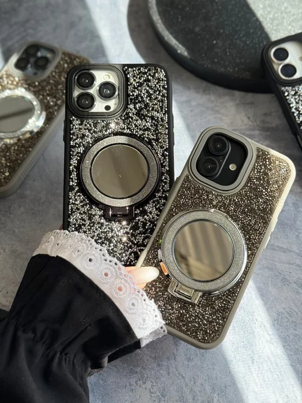قاب گوشی آیفون Mirror Diamonds استند شو