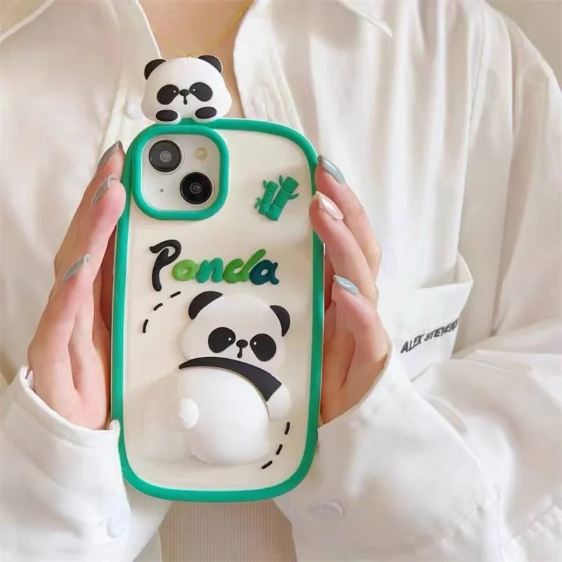 قاب گوشی آیفون سیلیکونی پروتزی پاندا