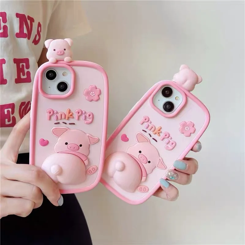 قاب گوشی آیفون pink pig
