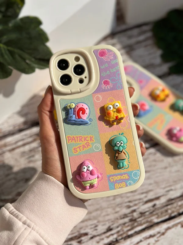کاور موبایل آیفون پاتریک و باب اسفنجی استند شو
