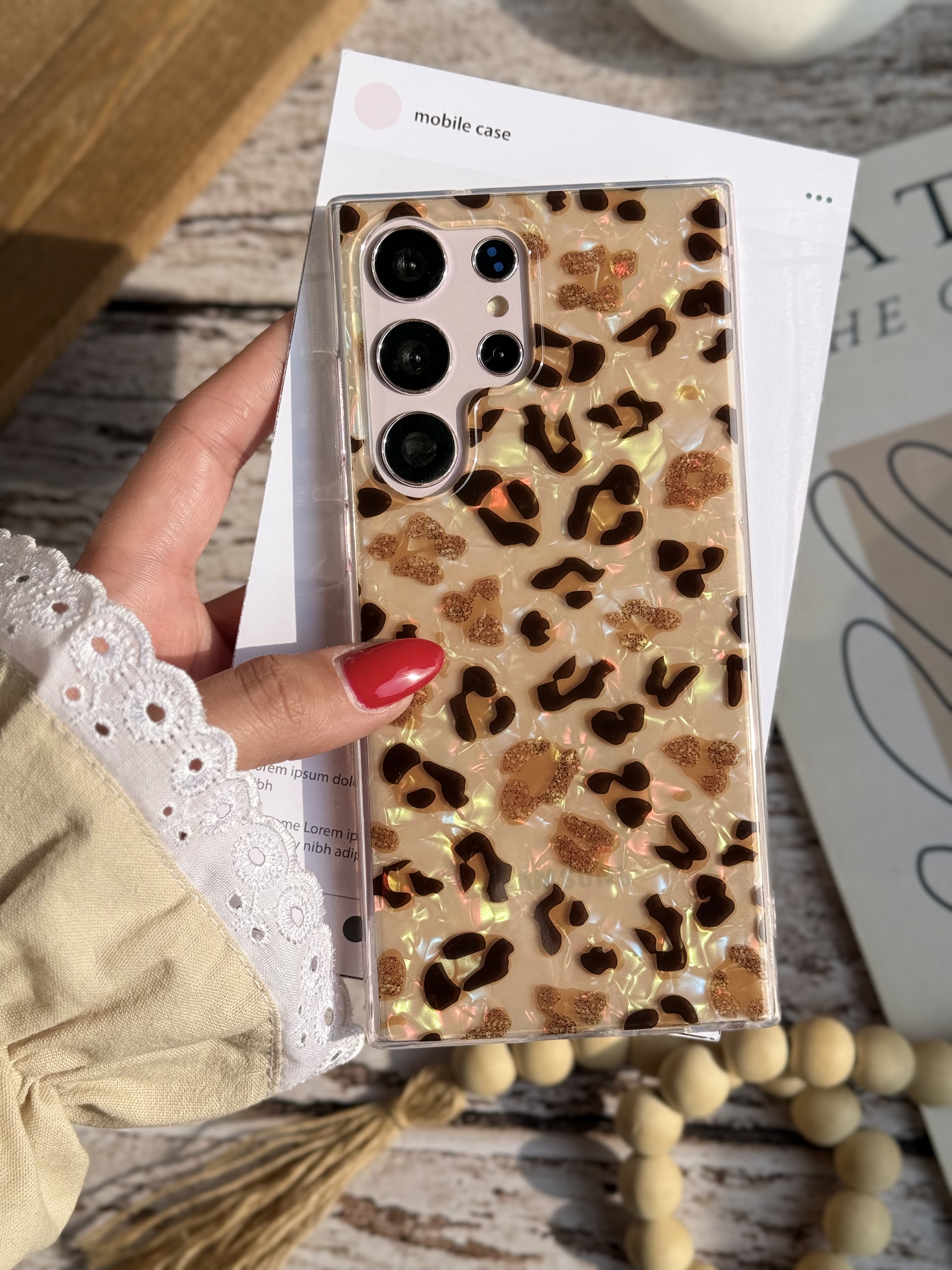 قاب گوشی سامسونگ پلنگی یخی