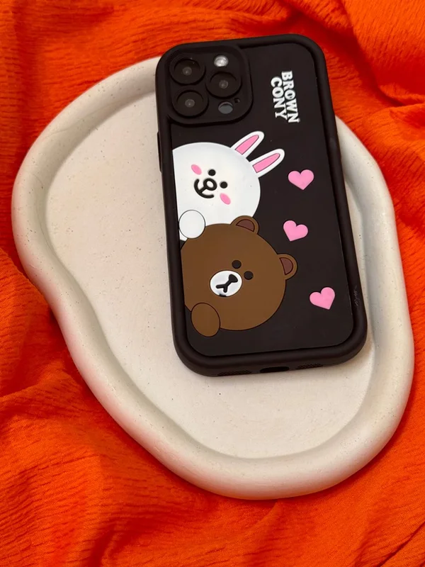 قاب گوشی آیفون سولید خرس و خرگوش