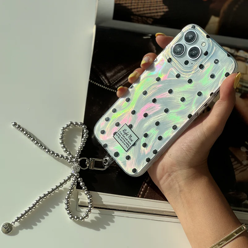 کاور گوشی آیفون دات هلوگرامی پاپیون فلزی