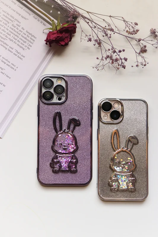 قاب گوشی آیفون خرگوش پولکی آکواریومی اکلیلی