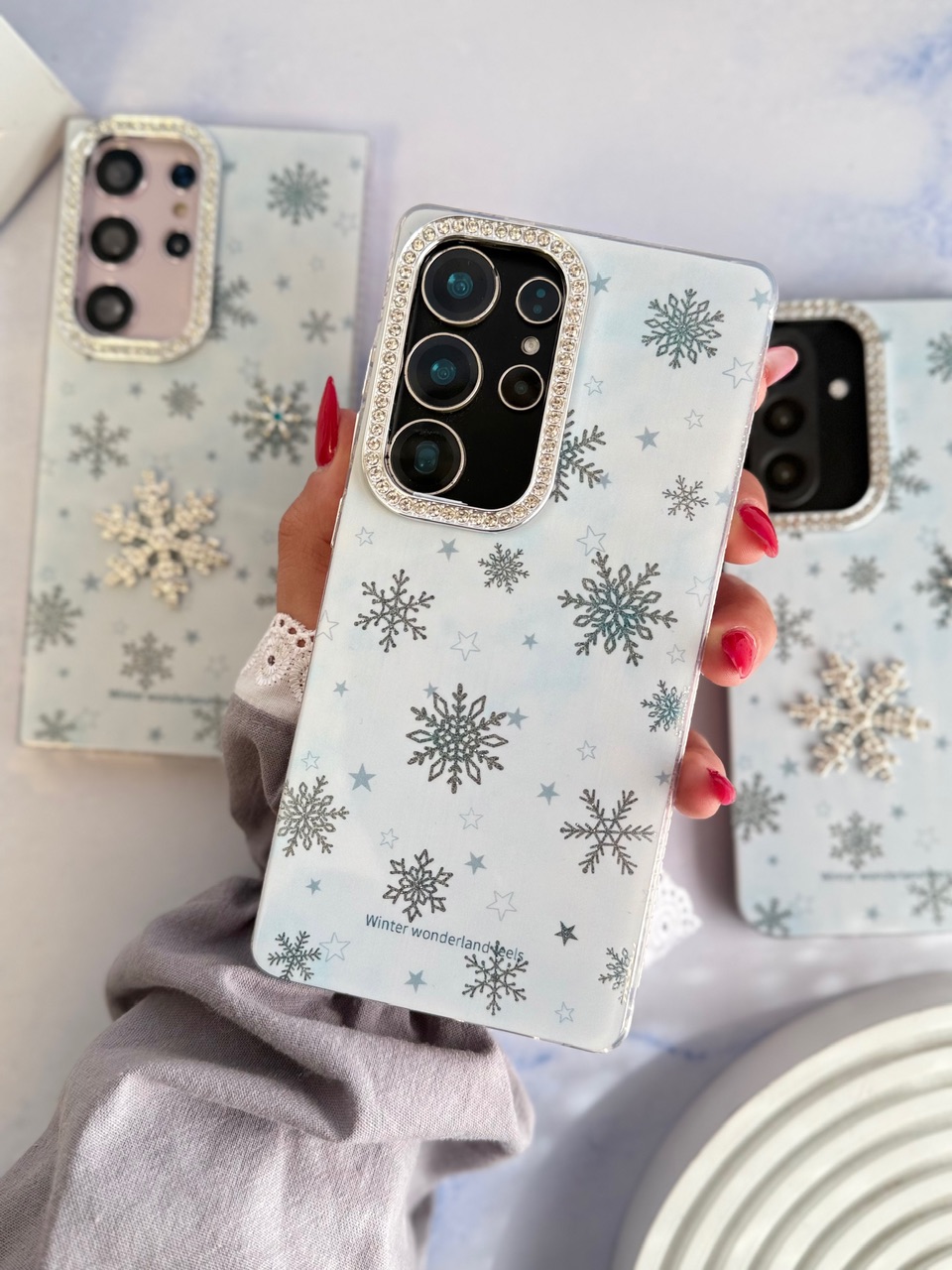 قاب گوشی سامسونگ برف و ستاره