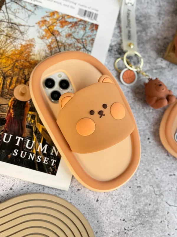 کاور گوشی آیفون دمپایی خرسی Teddy slippers