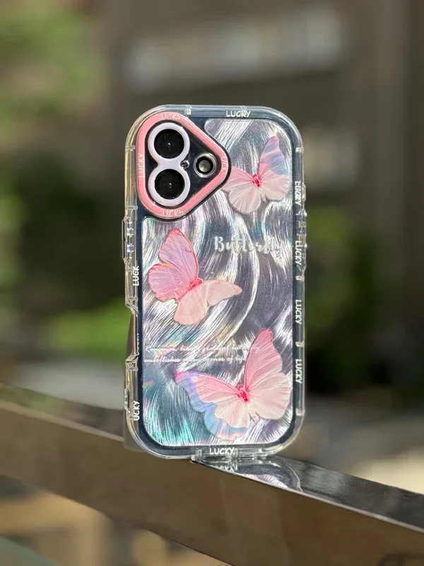 قاب گوشی آیفون پروانه لاکی