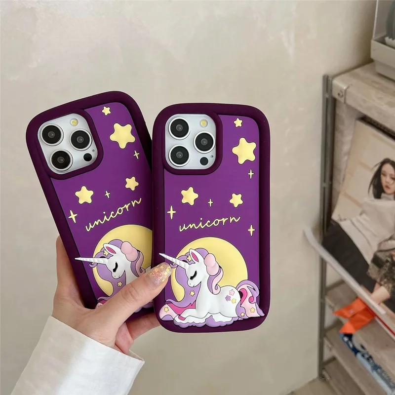 قاب گوشی آیفون purple unicorn