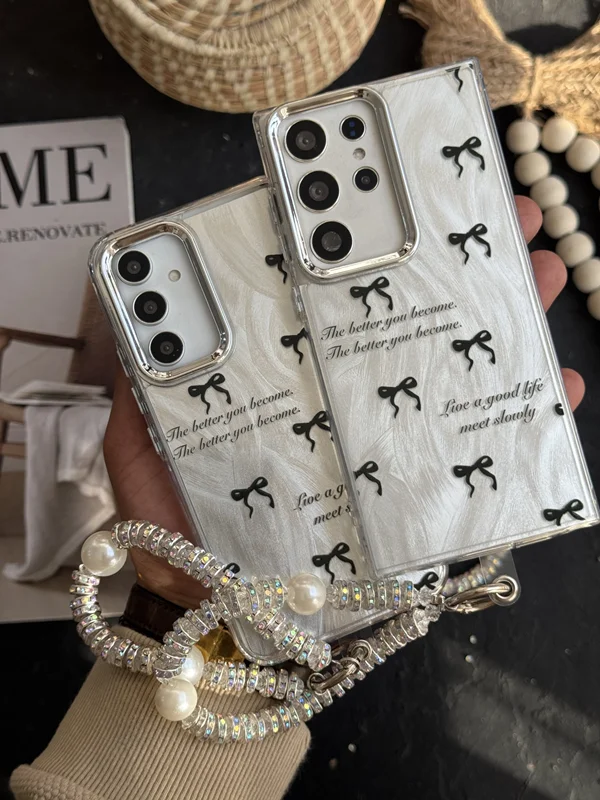 کاور موبایل سامسونگ پاپیون جمله مثبت سیلور + بندست