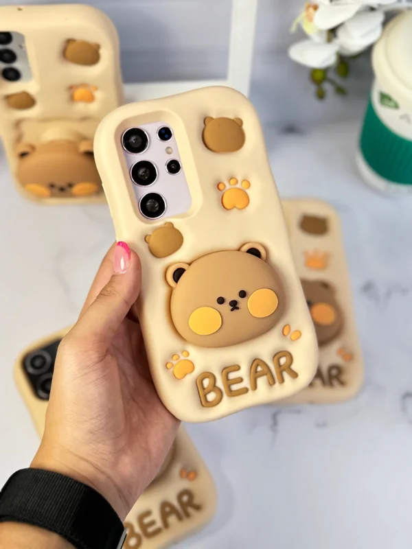 قاب گوشی سامسونگ Bear سیلیکونی استند شو